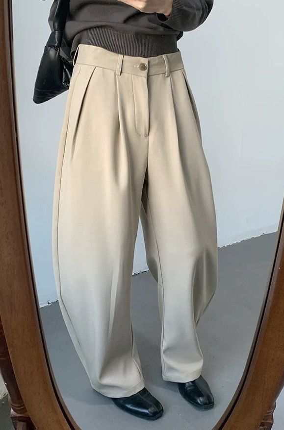Japanese Brand × Vintage Cleanfit retro fashion loose fit pleated barrel leg pants Size US 30 / EU 46 - 5 Thumbnail