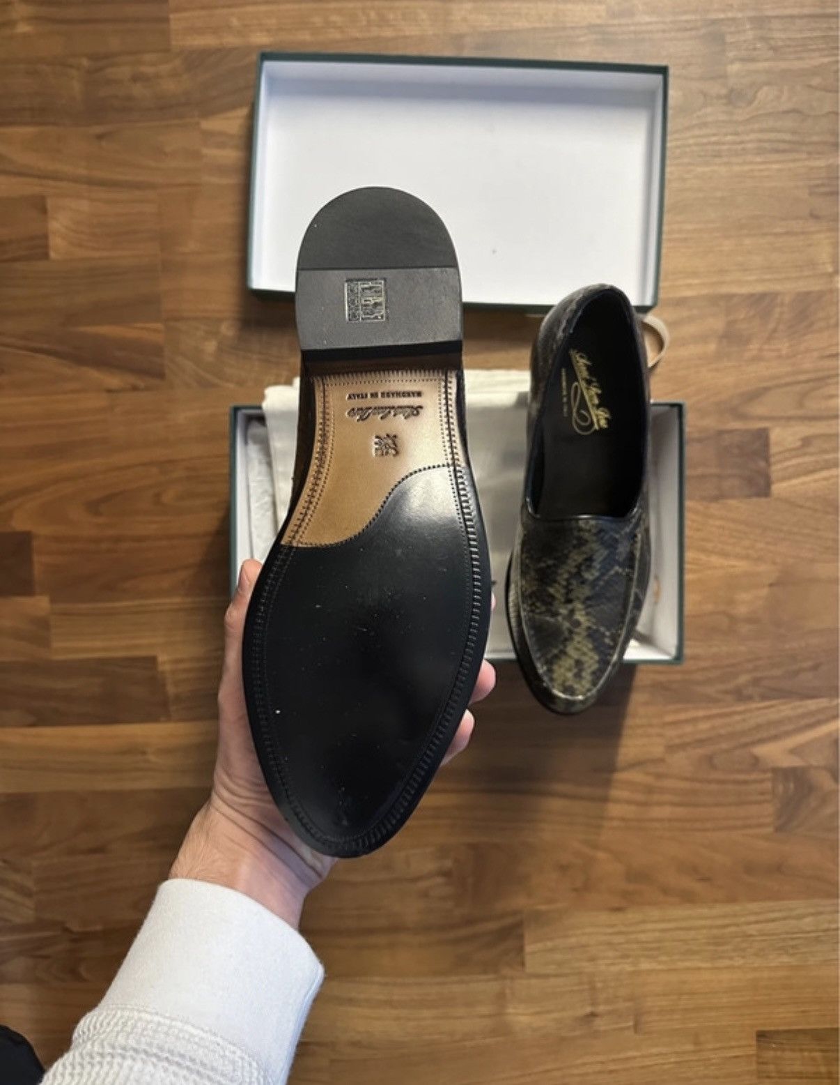 Aime Leon Dore Aimé Leon Dore venetian loafer snakeskin Size US 12 / EU 45 - 4 Thumbnail