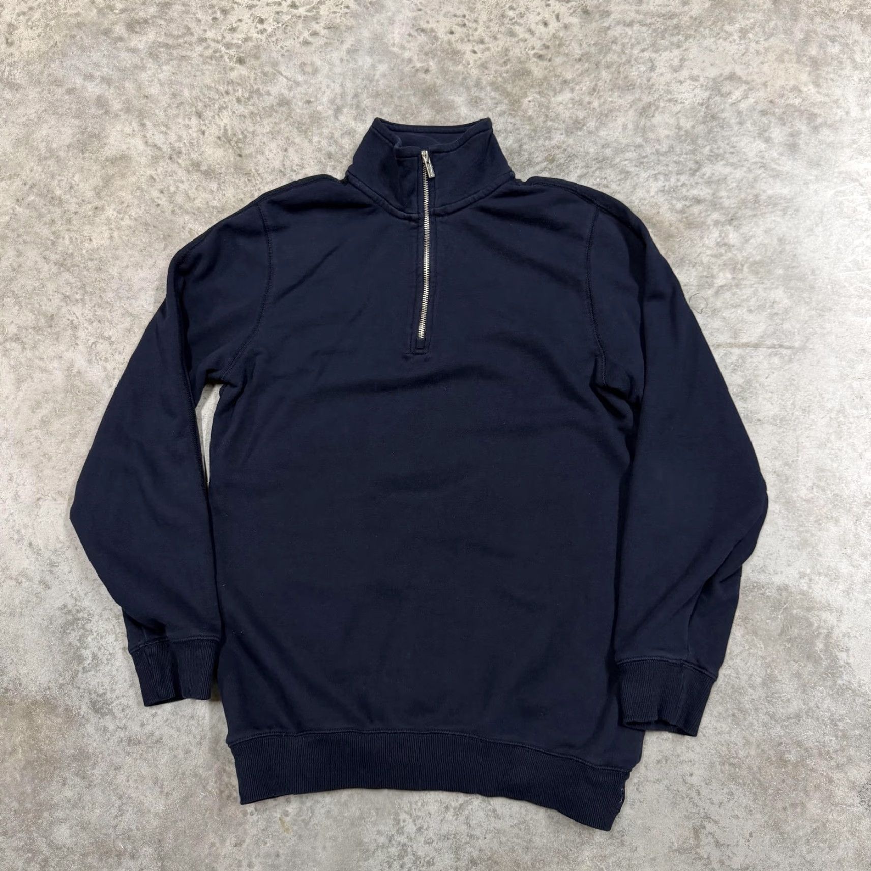 Vintage VINTAGE American Tall Sweatshirt Mens Small Navy 1/4 Zip Mock Neck Pullover Solid Size US S / EU 44-46 / 1 - 2 Thumbnail