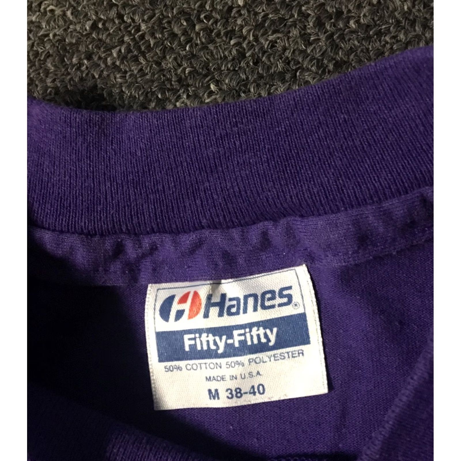 Hanes VINTAGE Hanes T-Shirt 80s 90s Life Is Too Short To Drink Bad Wine Shirt M Purple Short Sleeve Mens Single Stitch Funny Beer Humor Graphic Tee Size US M / EU 48-50 / 2 - 4 Thumbnail