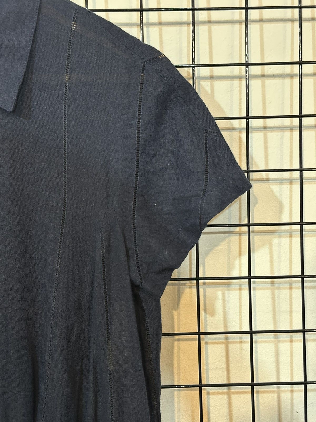 Fendi Fendi shirt dress is a structured dark blue. Size L / US 10 / IT 46 - 9 Thumbnail
