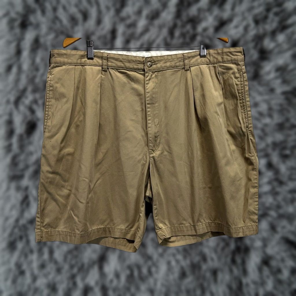 Ralph Lauren Vintage Ralph Lauren Polo Golf Chino Shorts 42 Mens Tan Pleated Crest Logo Casual Preppy Size US XL / EU 56 / 4 - 1 Thumbnail