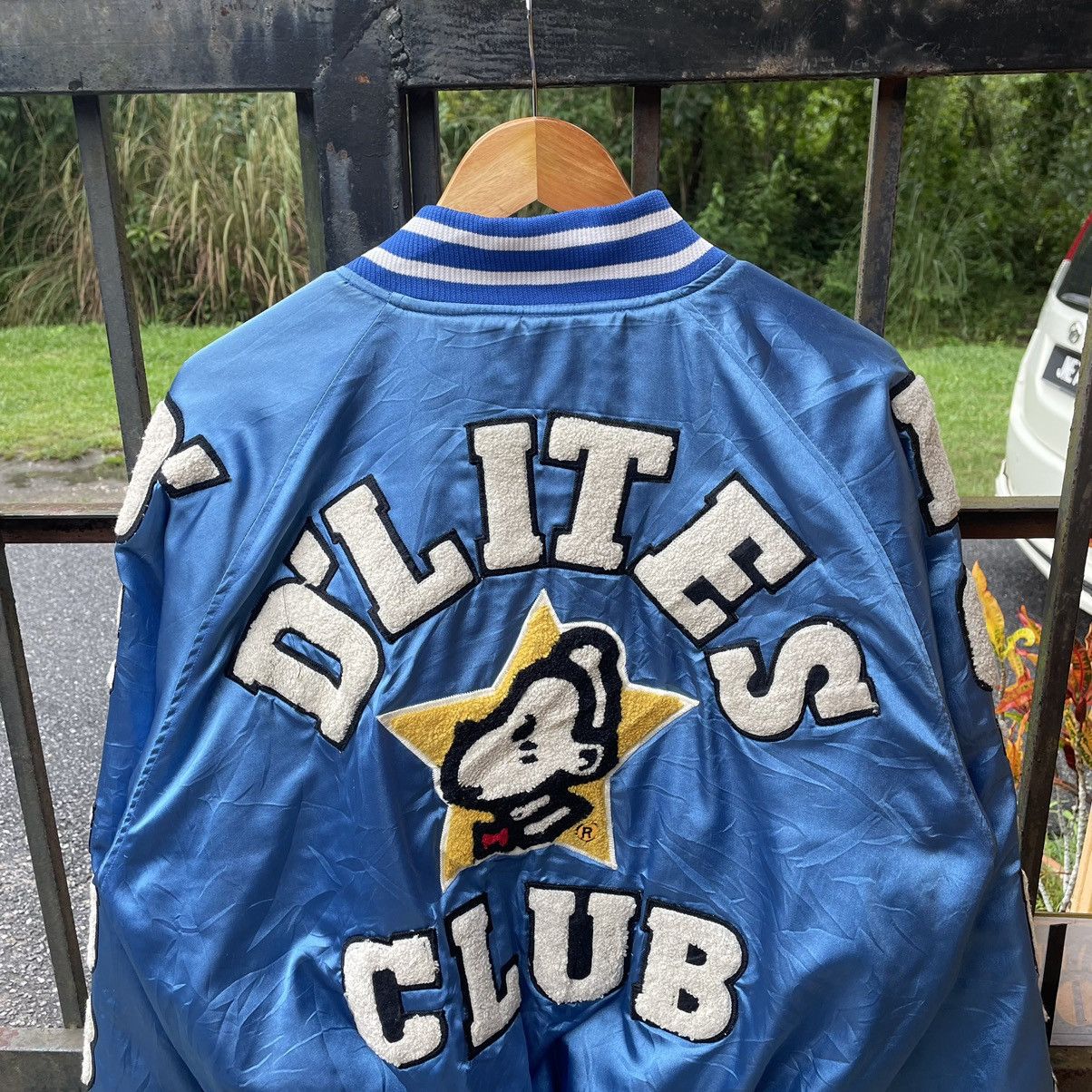 Japanese Brand × Vintage 🔥🔥🇯🇵Vintage D Lite Big Logo Snap Buttons Light Varsity Jacket Size US L / EU 52-54 / 3 - 3 Thumbnail