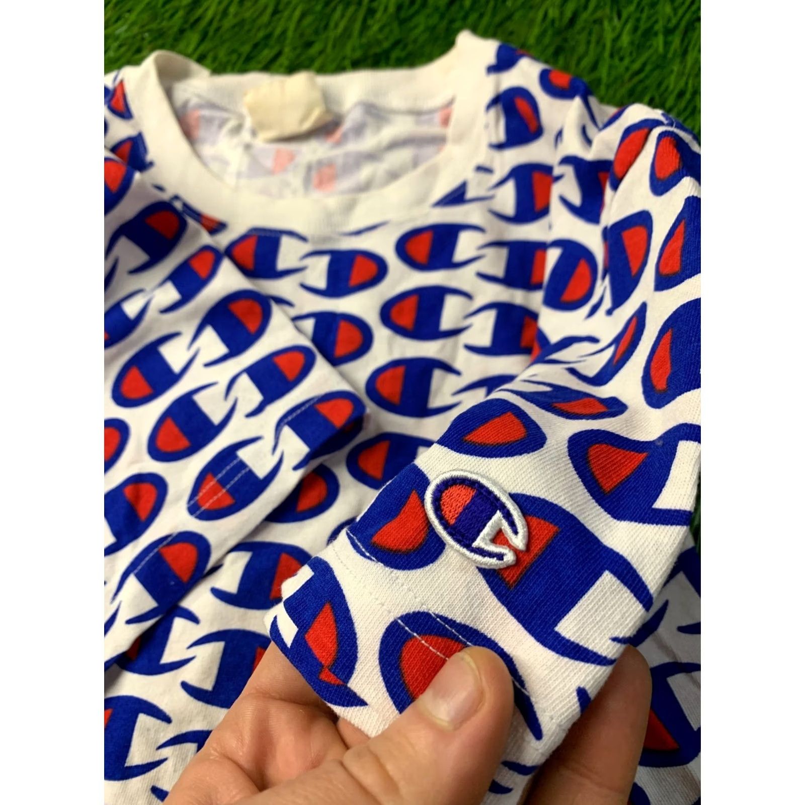 Champion Champion Monogram Original Men Short Sleeve Shirt T-Shirt Jersey Size S White Blue Red Jersey Cotton Men Shirts Size US S / EU 44-46 / 1 - 4 Thumbnail