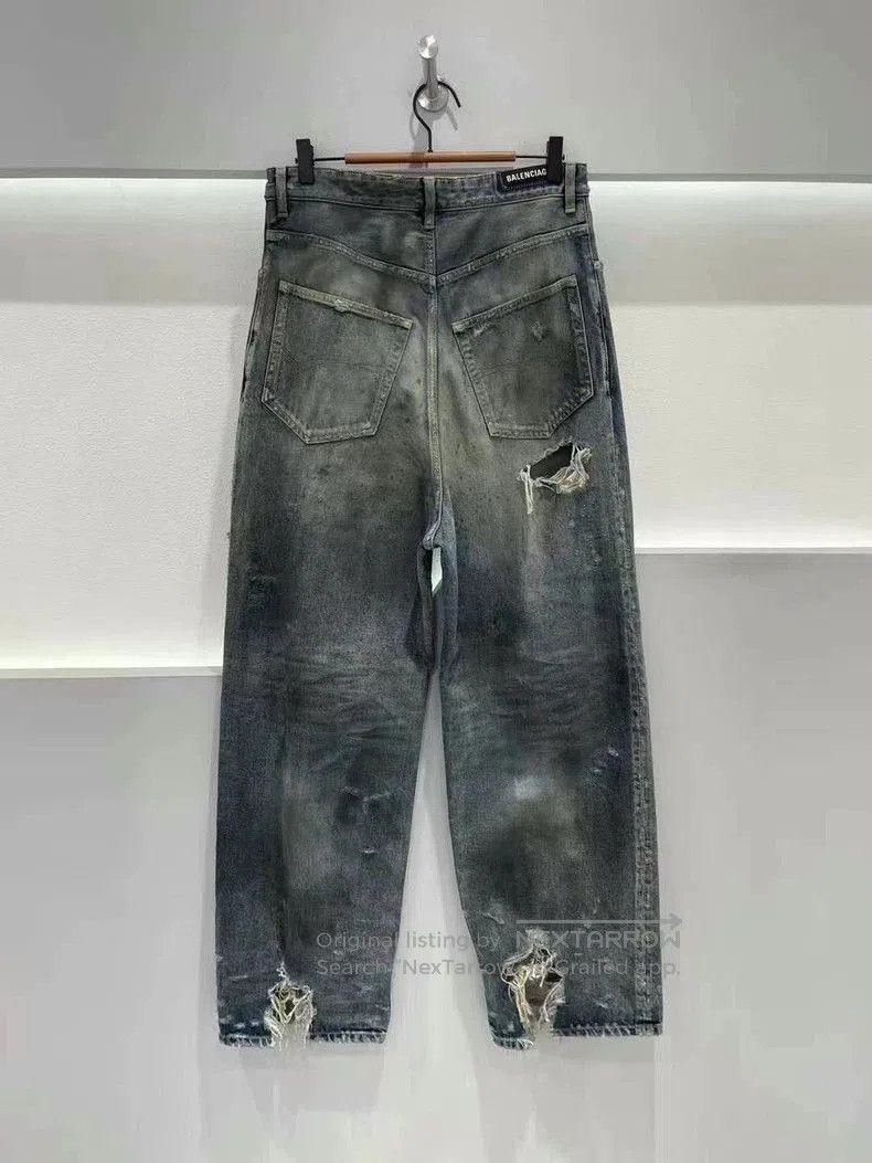Balenciaga Balenciaga ice blue knife cuts jeans. Size US 28 / EU 44 - 2 Thumbnail