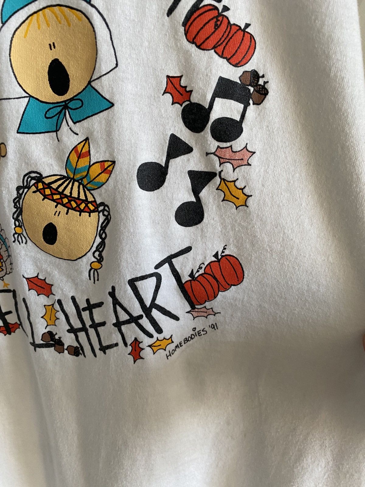 Vintage Vintage 90s Thanksgiving Tee Size US XL / EU 56 / 4 - 4 Thumbnail