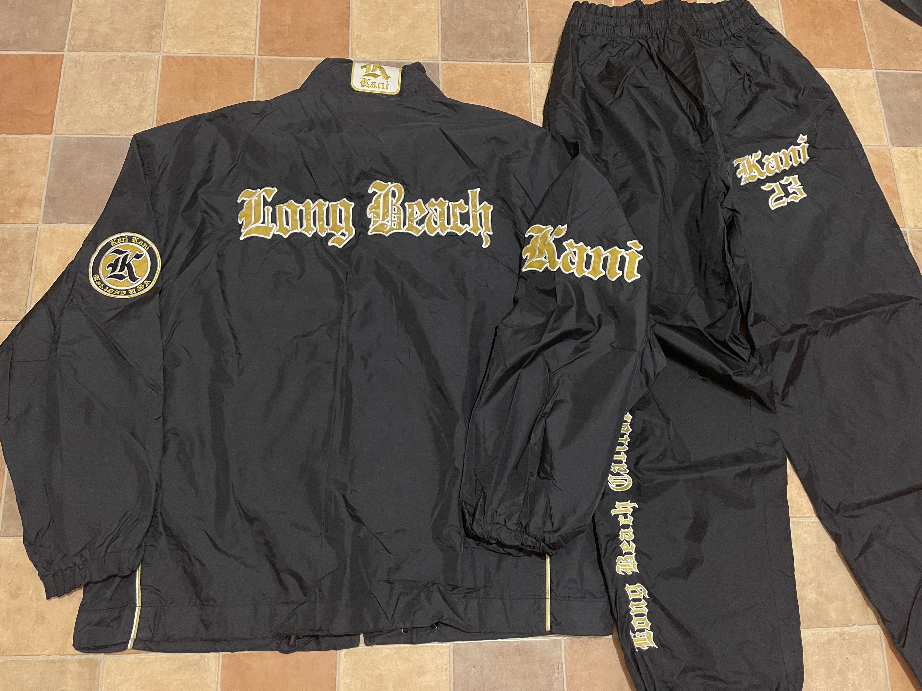 Karl Kani KARL KANI tracksuit, Long Beach, Kani suit jacket pants L Size US L / EU 52-54 / 3 - 1 Thumbnail