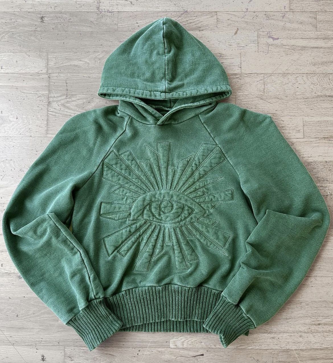 House of Errors house of errors wool chain quilt hoodie in emerald 