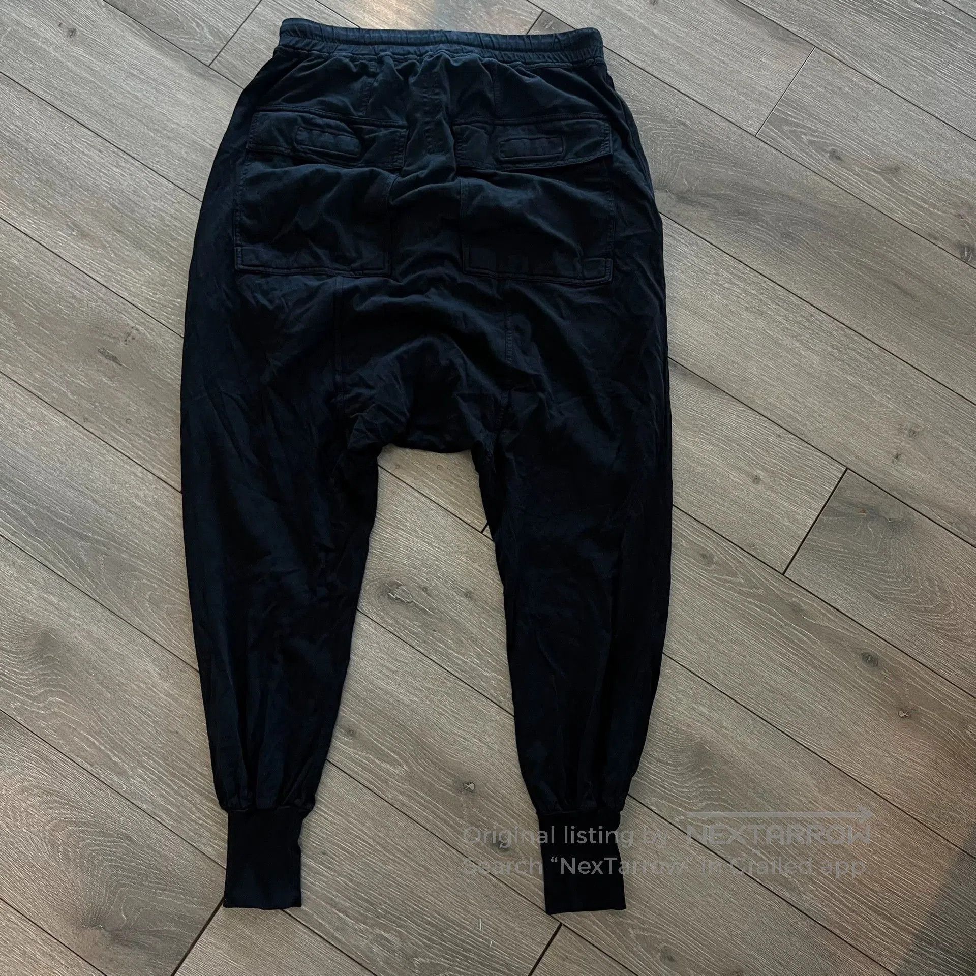 Rick Owens rick owens black low-crotch pants with drop-crotch. Size US 32 / EU 48 - 2 Thumbnail