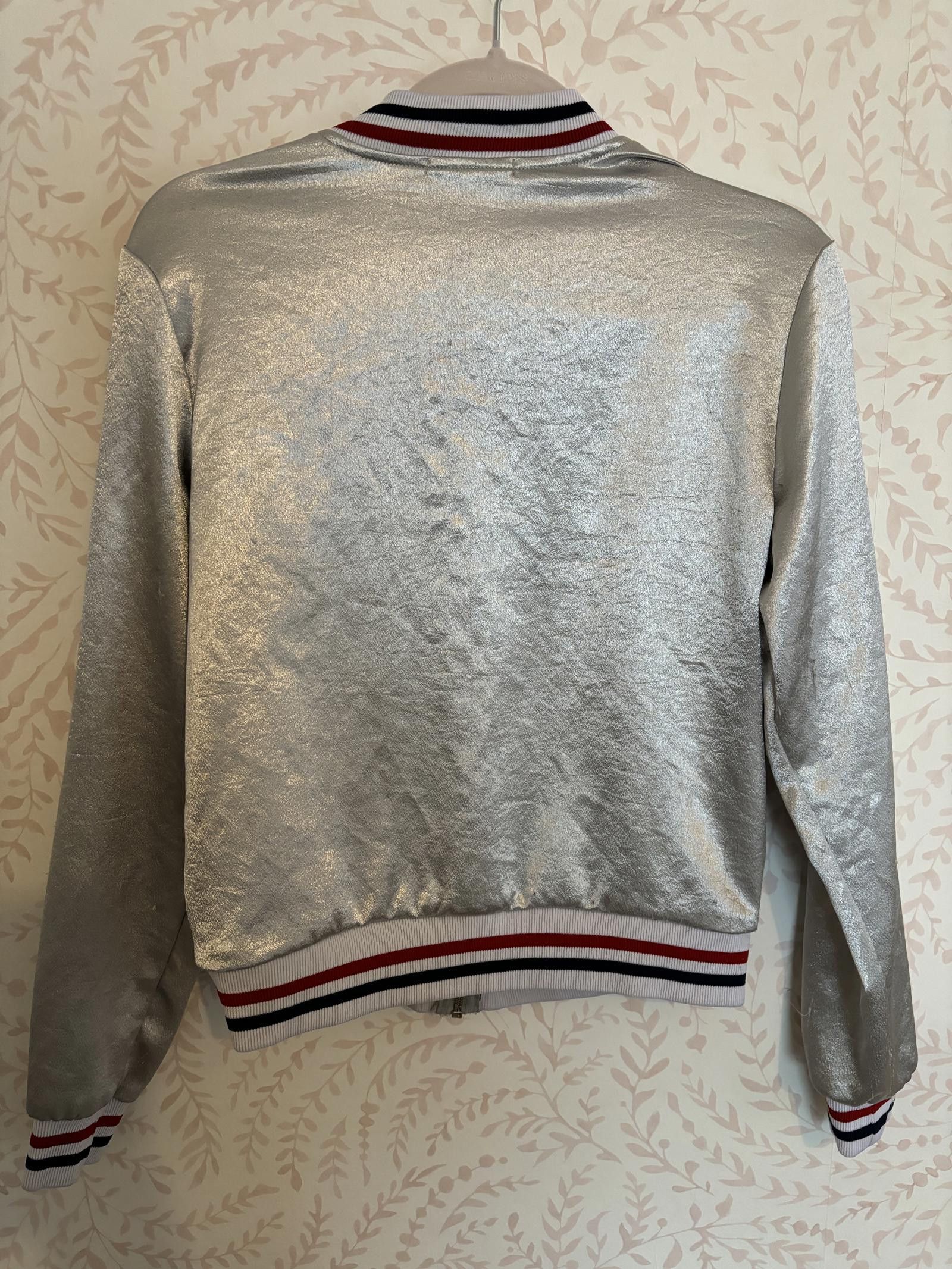 American Apparel Y2K Unisex American Apparel Silver Metallic Bomber Jacket Size S / US 4 / IT 40 - 7 Thumbnail