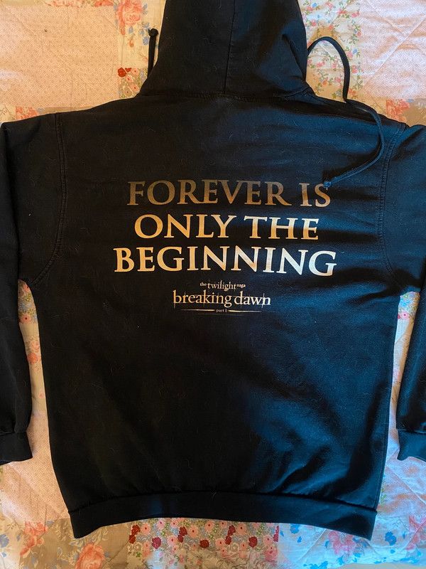 Tultex Vintage Twilight Breaking Dawn Hoodie Size L / US 10 / IT 46 - 3 Thumbnail