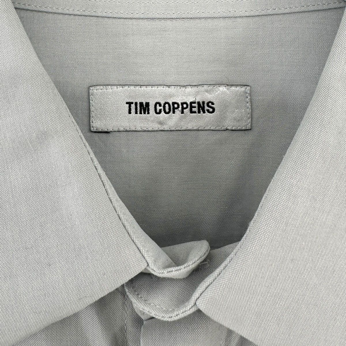 Tim Coppens Gray & Blue Button Up Cotton Shirt Size US XL / EU 56 / 4 - 3 Thumbnail
