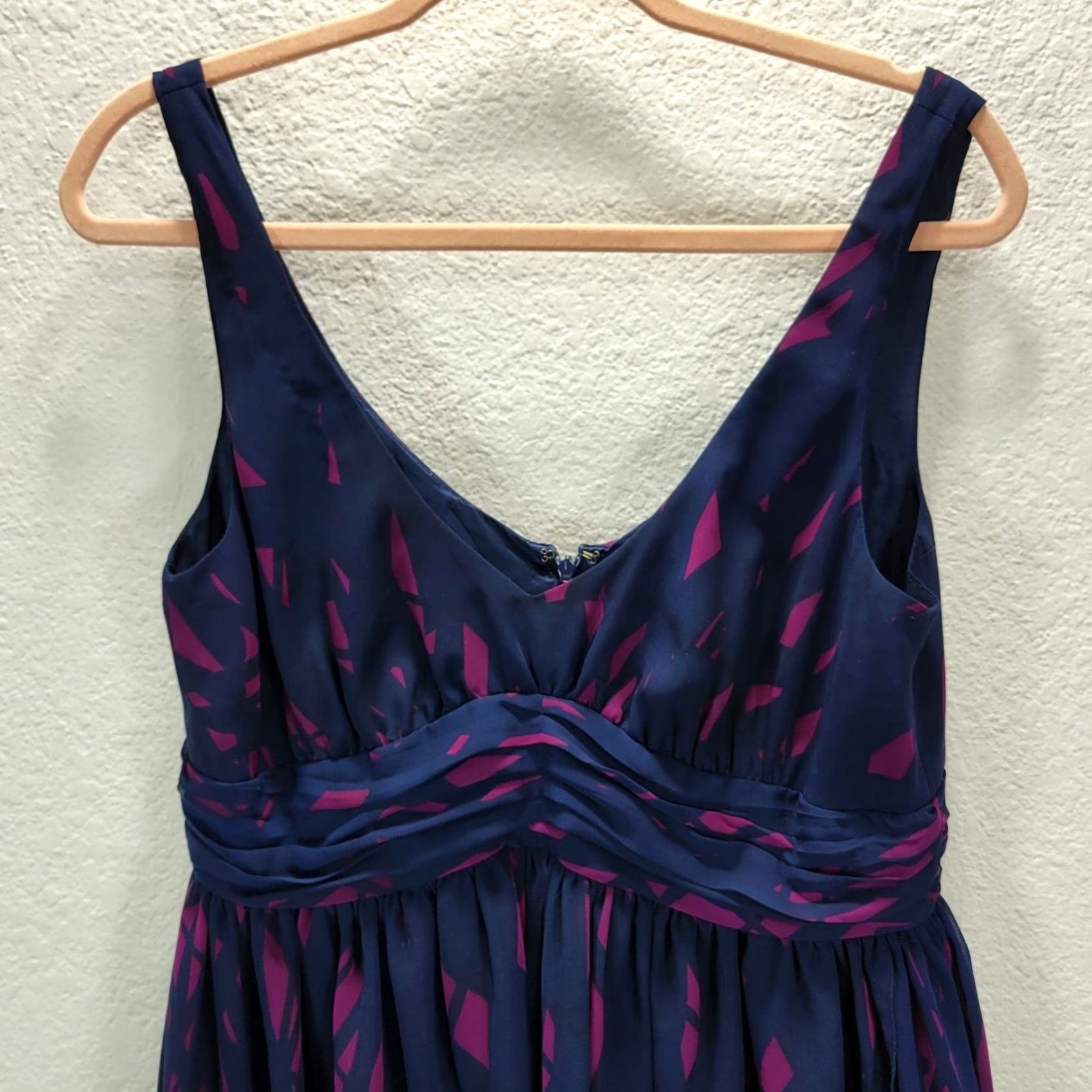 BCBGeneration BCBGeneration Empire Waist Mini Tank Dress Sz 12 Blue Print Lined Back Zip Dress Women 12 Blue Print Mini Tank Back Zip Size XL / US 12-14 / IT 48-50 - 4 Thumbnail