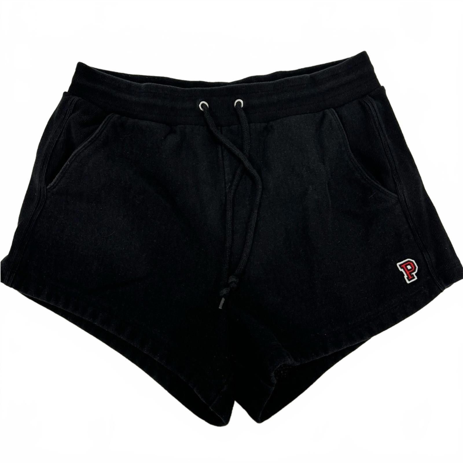 Designer Victoria’s Secret PINK Black Lined Sweat Short- Size Medium Size 32" / US 10 / IT 46 - 1 Thumbnail