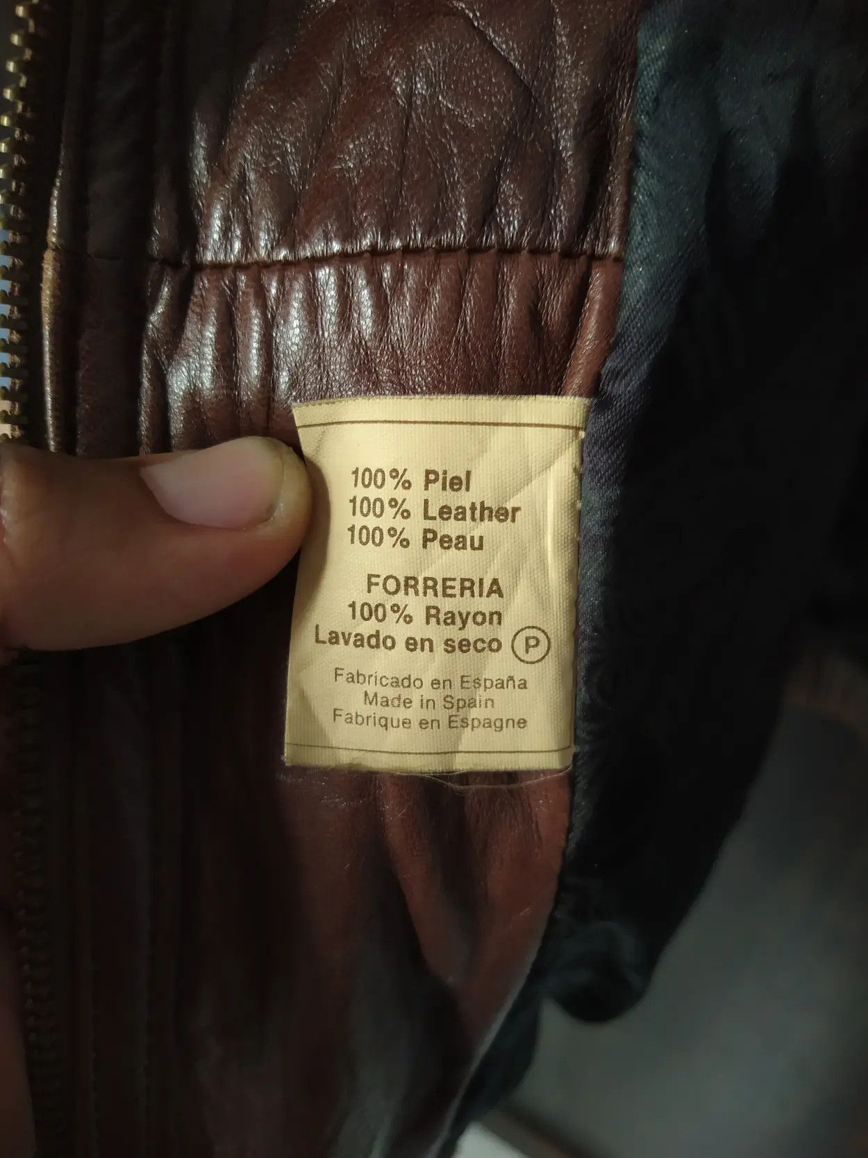 Vintage Vintage Munper Spain Shearling Collar Leather Bomber Jacket Size US XL / EU 56 / 4 - 13 Thumbnail