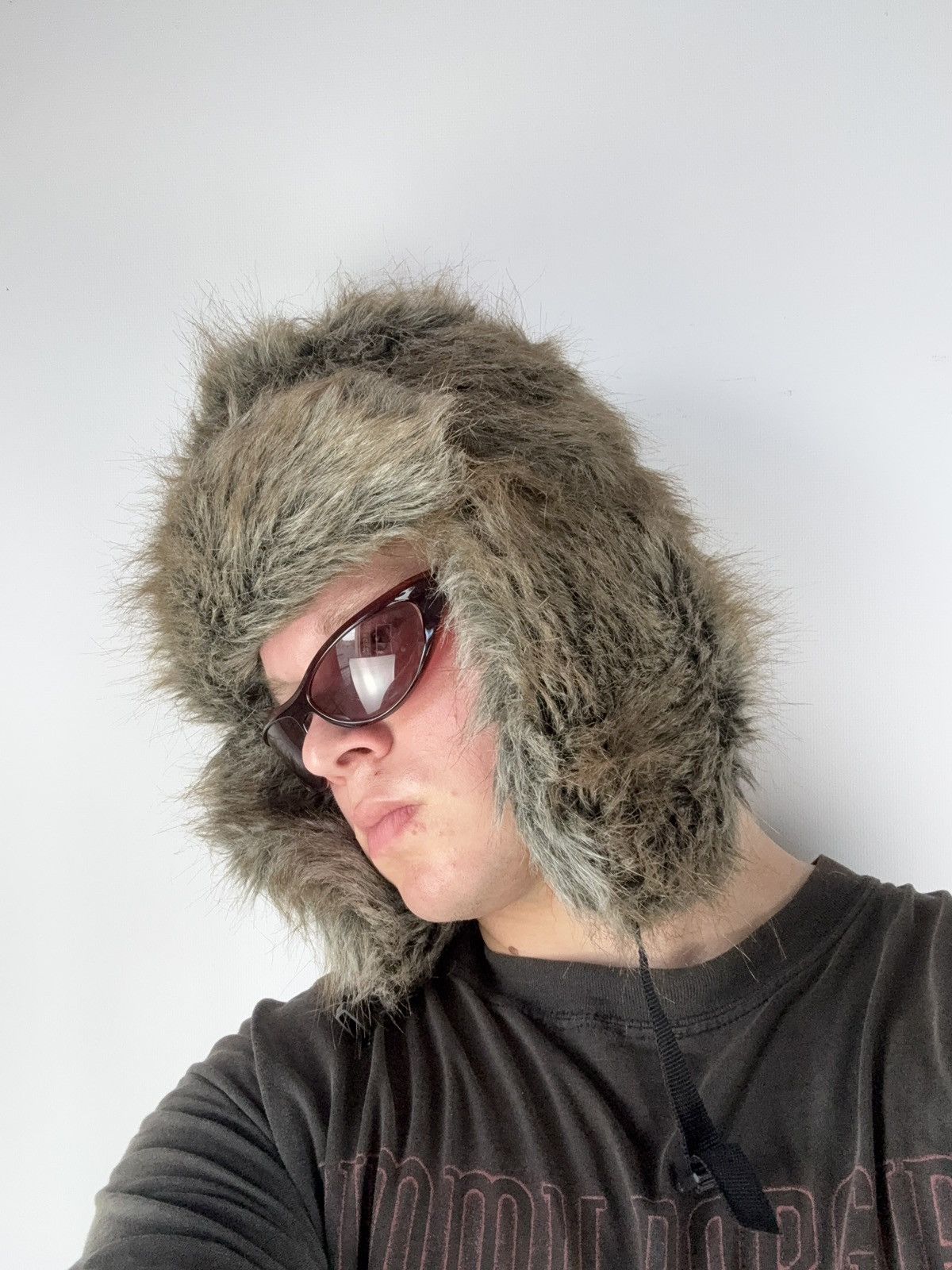 Hysteric Glamour Y2K American Vintage Fuzzy Hat Mohair Ushanka Beauty Beast Size ONE SIZE - 6 Thumbnail