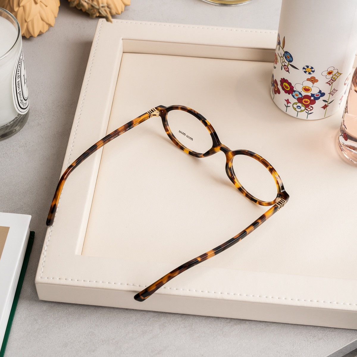 Miu Miu MIU MIU 0MU 01XV 19P1O1 GLASSES Size ONE SIZE - 4 Thumbnail