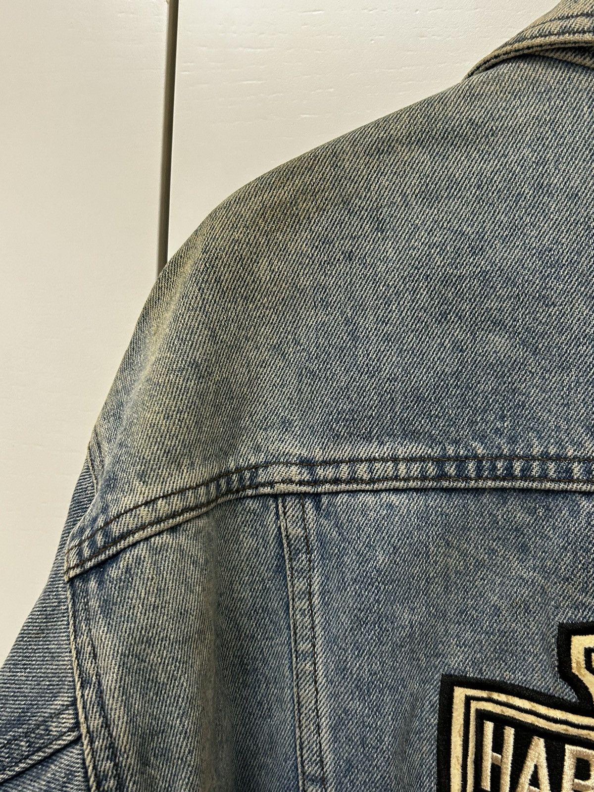Harley Davidson × Vintage Vintage 90’s Harley Davidson Denim jacket Made in Canada Size US L / EU 52-54 / 3 - 5 Thumbnail