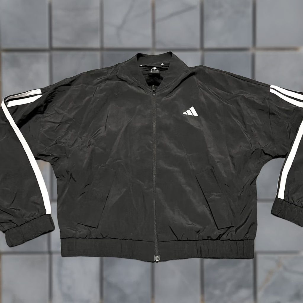 Adidas adidas Jacket Womens Medium Essentials 3-Stripes Lifestyle Woven Bomber Jacket Black M Womens Jacket Size M / US 6-8 / IT 42-44 - 1 Thumbnail