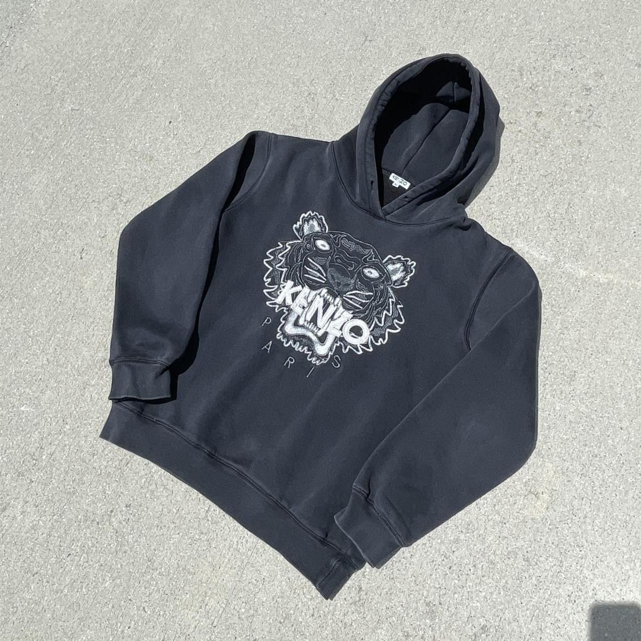 Kenzo Kenzo Tiger Embroidered Hoodie Black XL Authentic Size US XL / EU 56 / 4 - 2 Thumbnail
