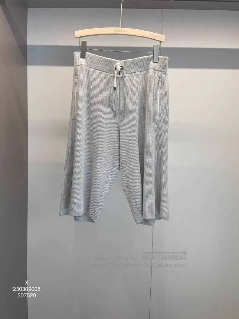 Brunello Cucinelli Brunello Cucinelli size M Gray Cotton Mid-Length Trousers Size 22" - 1 Thumbnail
