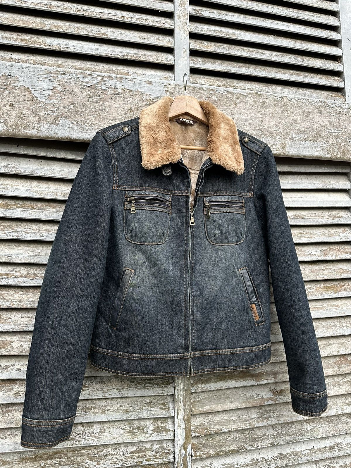 Edwin 👹Vintage Edwin Fleece Lined Trucker Jacket Size US S / EU 44-46 / 1 - 4 Thumbnail