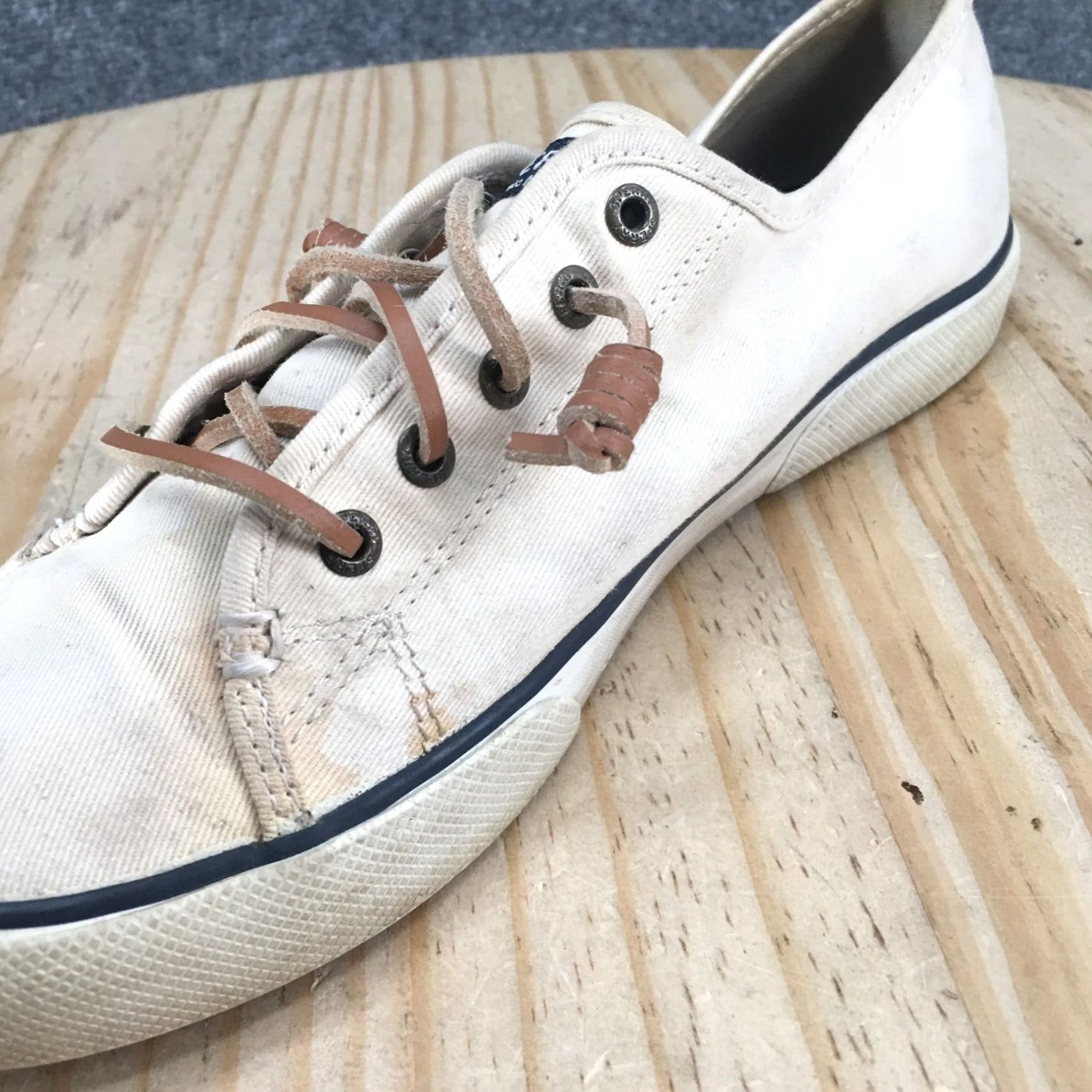 Sperry Sperry Shoes Womens 8.5 M Casual Low Top Sneakers STS95128 White Canvas Lace Up Sneaker Women White Canvas Lace Up Shoes Size M / US 6-8 / IT 42-44 - 4 Thumbnail