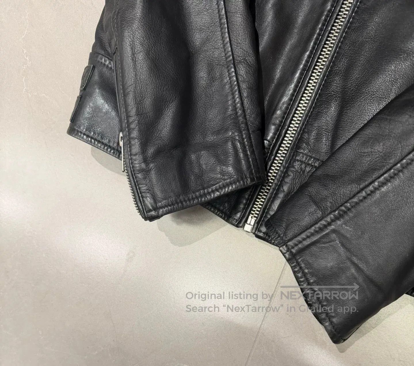Diesel Diesel Men's Biker Black Leather Jacket. Size US L / EU 52-54 / 3 - 2 Thumbnail