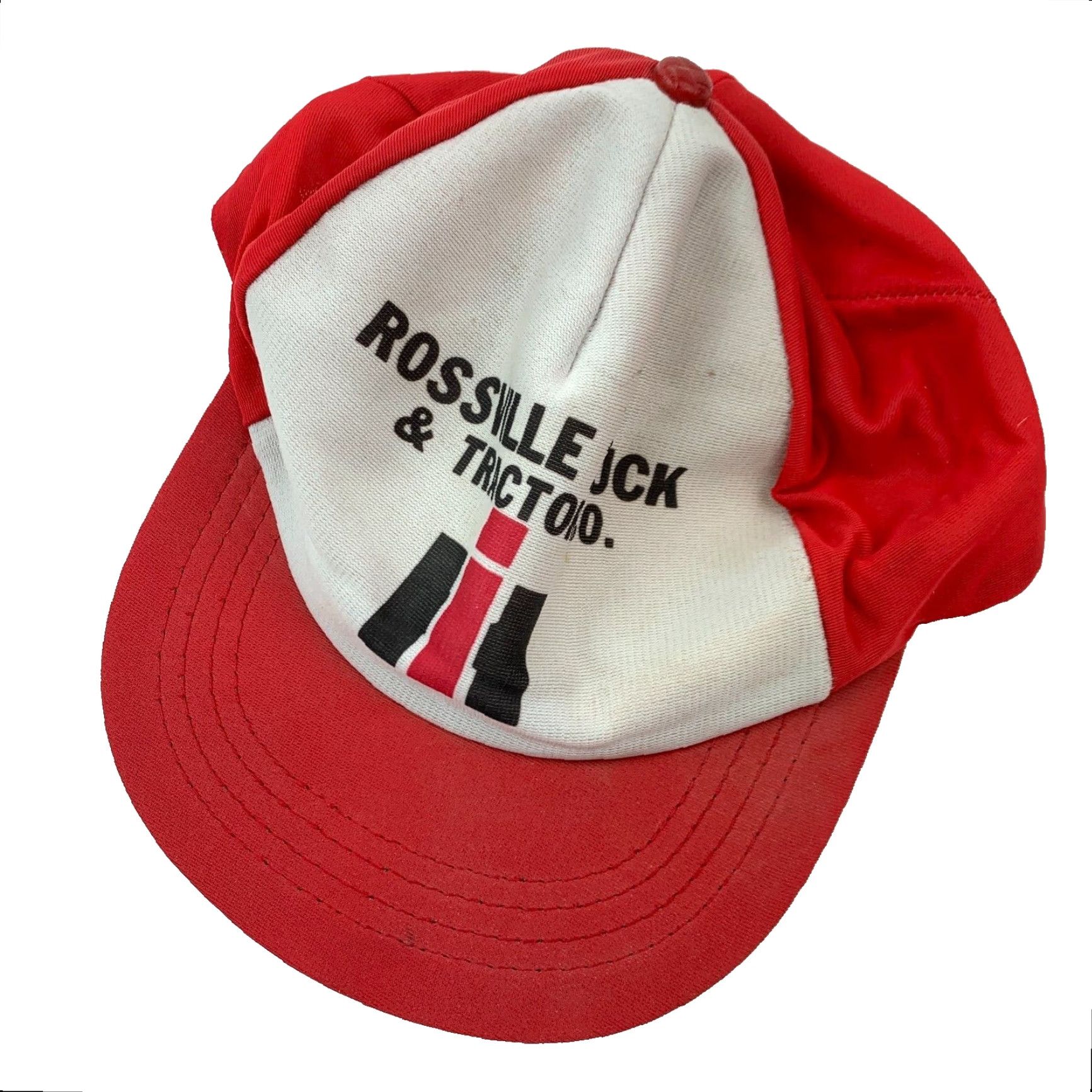 Vintage Rossville Truck & Tractor Co. Red White Snapback Trucker Hat Cap Hat Size ONE SIZE - 2 Thumbnail