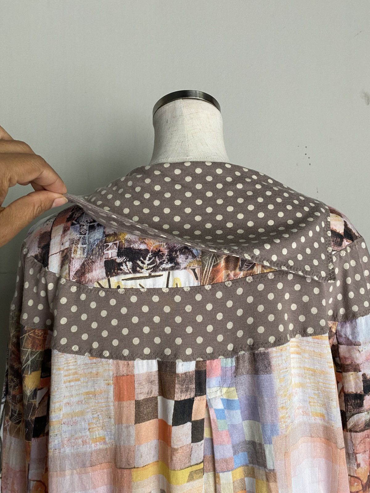 Frapbois FRAPBOIS Multicolor Printed Blouse with Polka Dot Accents Size XS / US 0-2 / IT 36-38 - 19 Thumbnail