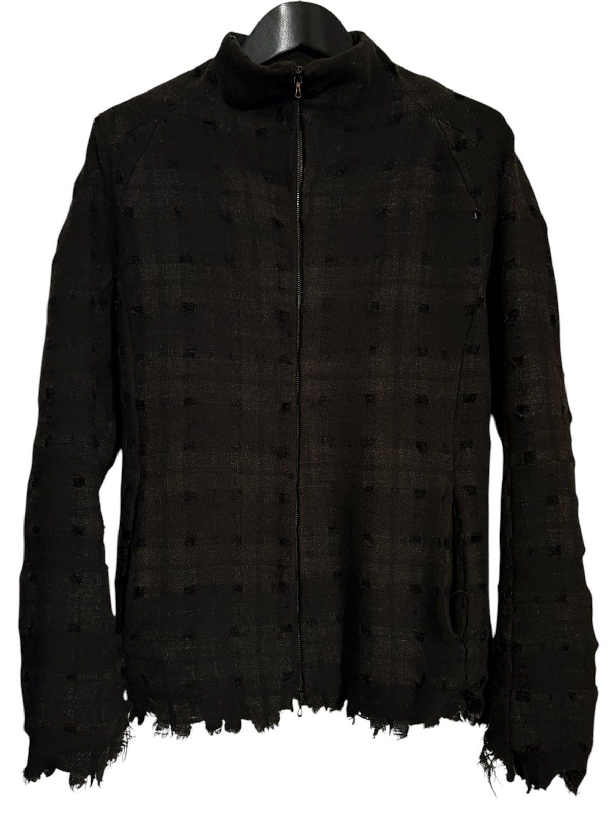 Lumen Et Umbra Lumen Et Umbra Plaid Distressed Wool Anatomical Jacket Size US M / EU 48-50 / 2 - 1 Thumbnail