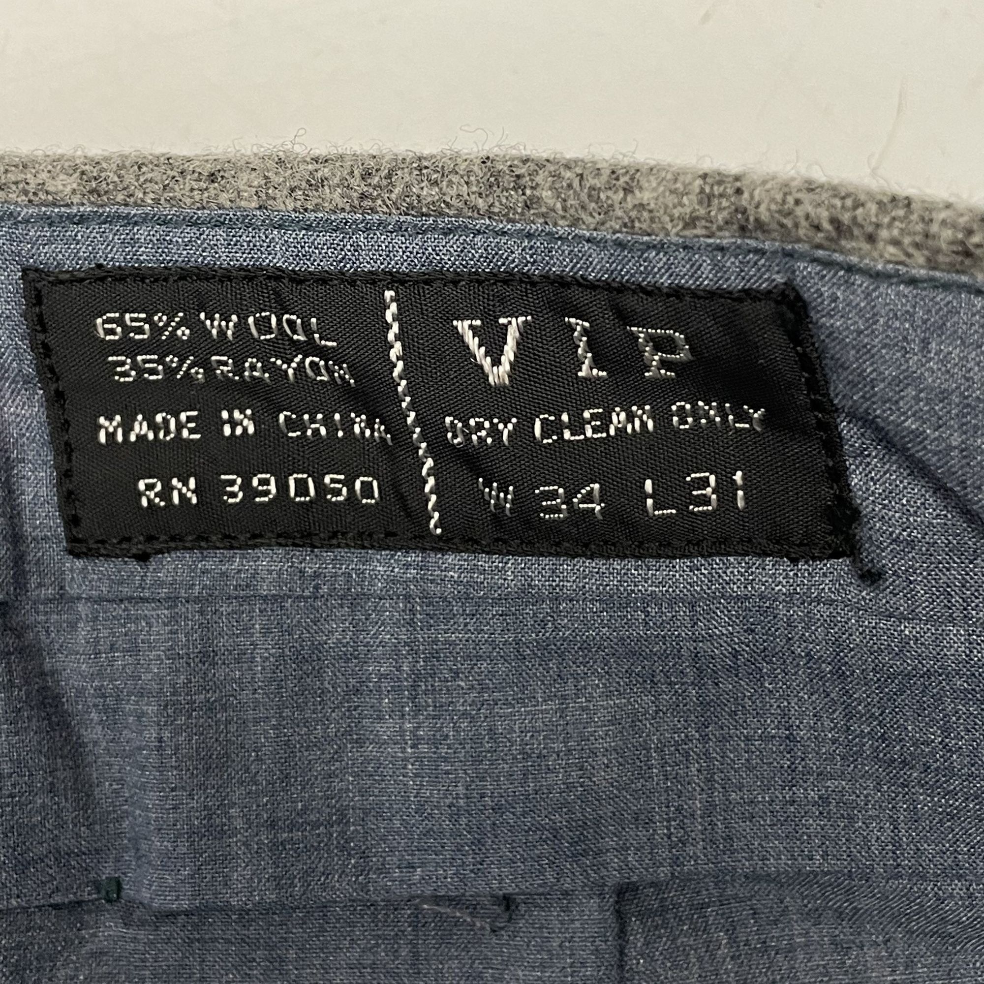 Other Vtg VIP HEATHER Gray Dress Pants BELL BOTTOM Trousers Size US 32 / EU 48 - 4 Thumbnail
