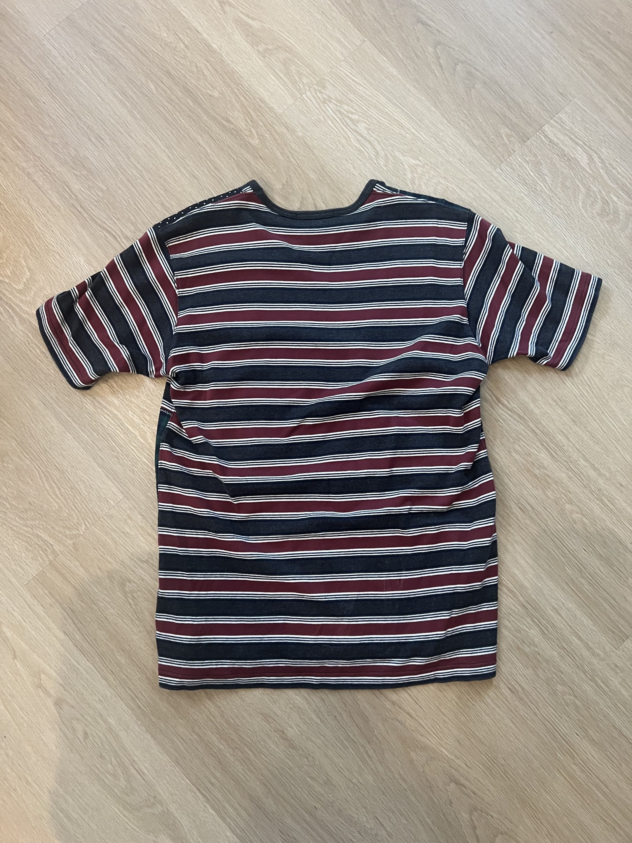 Comme des Garcons Homme Comme Des Garcons Homme AD 2014 Patchwork Striped T Sz L Size US L / EU 52-54 / 3 - 3 Thumbnail