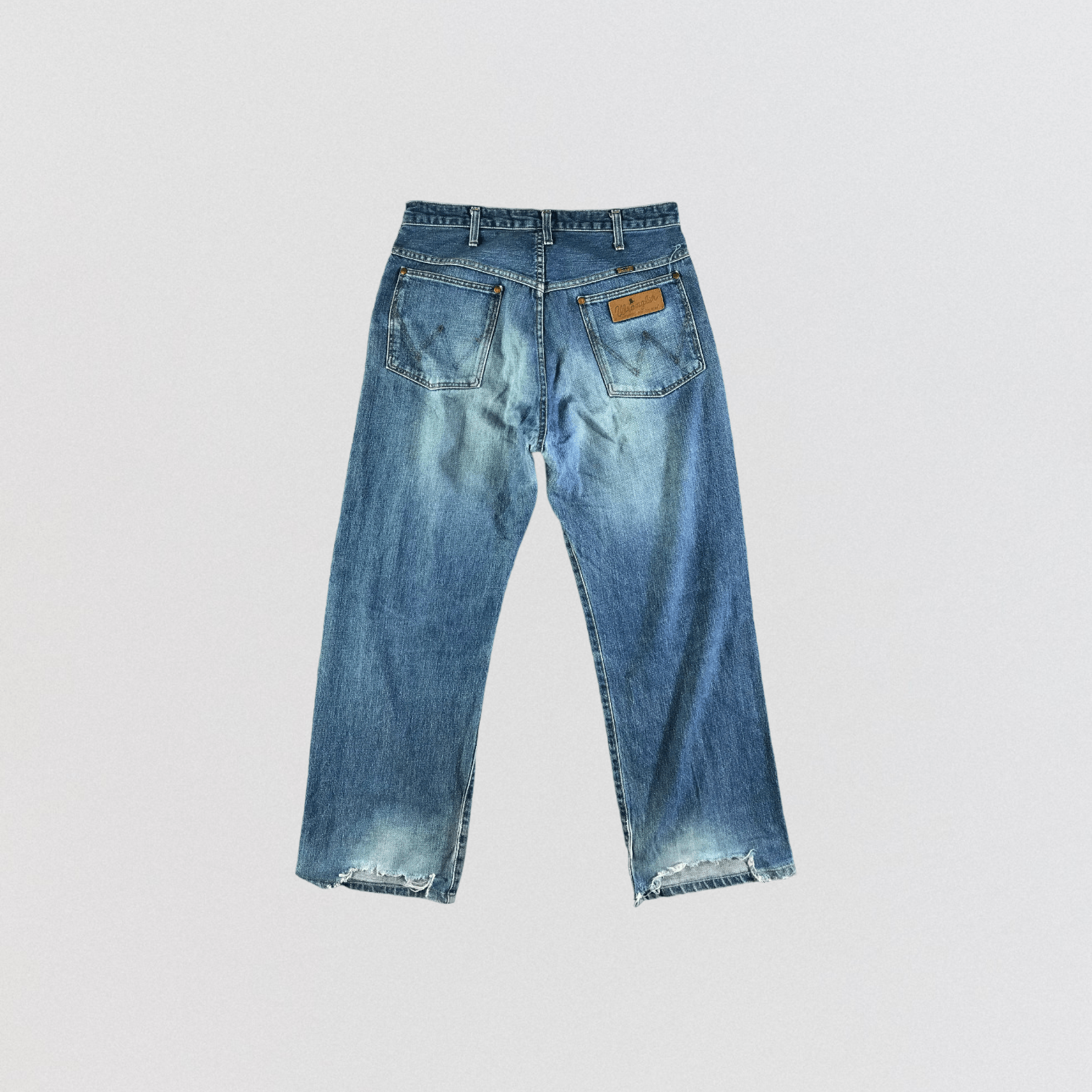 Vintage Vintage Blue Wash Wrangler Selvedge Jeans-JM3685 Size US 34 / EU 50 - 2 Thumbnail