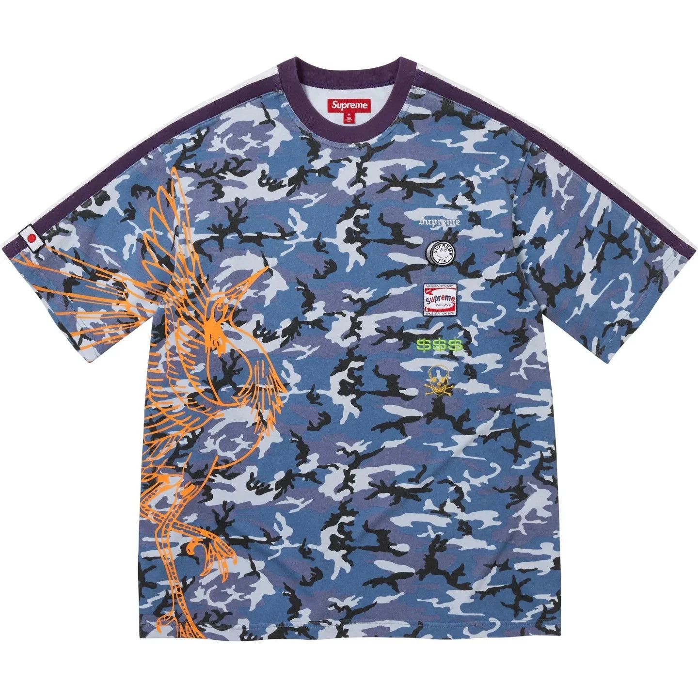 Supreme Supreme FW25 Crane Shortsleeve S/S Top Blue Camo Size Small Size US S / EU 44-46 / 1 - 5 Thumbnail