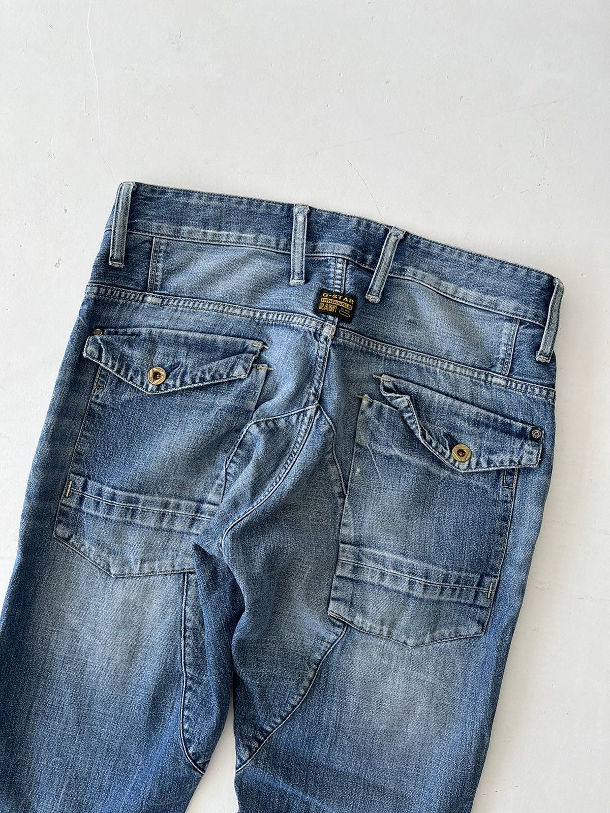 G-Star × Pharrell Vintage G Star Raw distressed trashed washed denim jeans y2k Size US 29 - 10 Thumbnail
