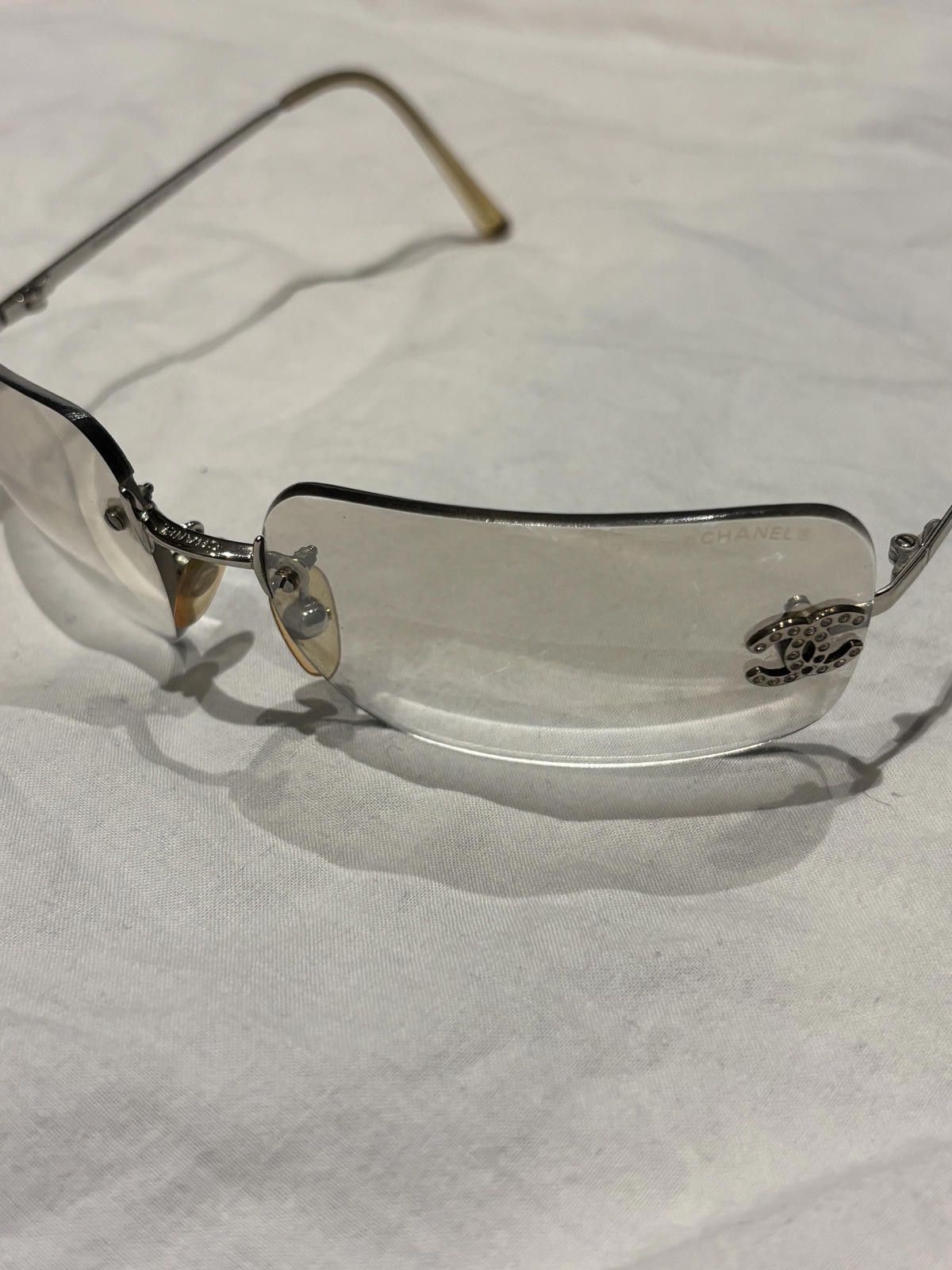 Chanel Chanel - Rimless Logo Embellished Sunglasses Size ONE SIZE - 6 Thumbnail