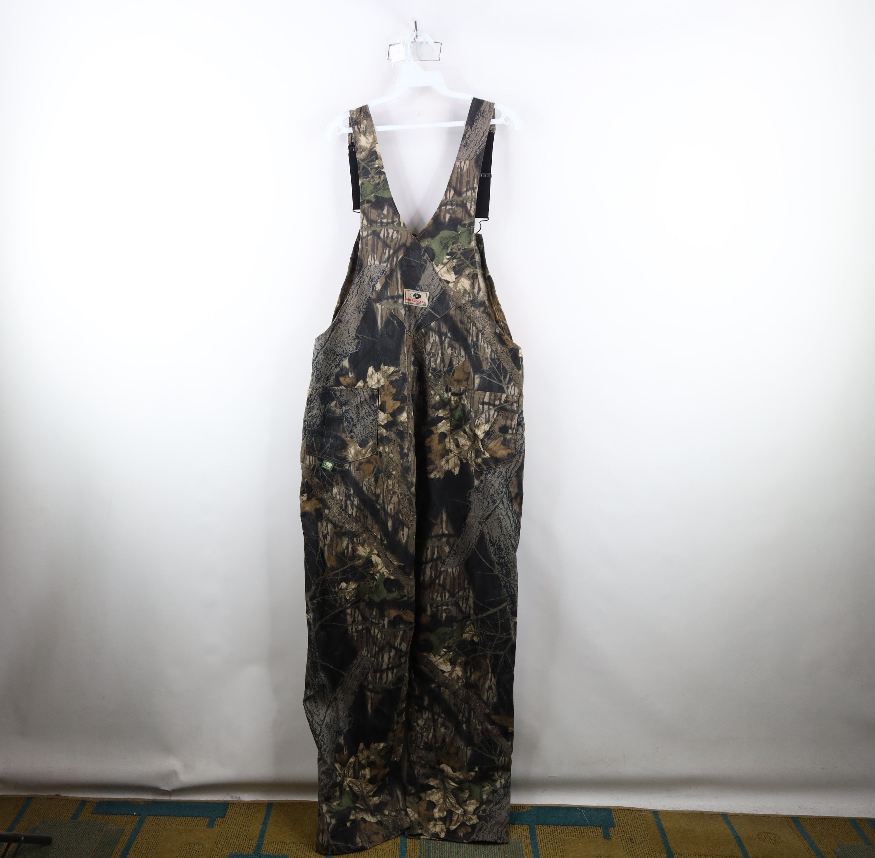 Vintage Vintage 90s Mossy Oak Camouflage Wide Leg Denim Overalls Size US L / EU 52-54 / 3 - 10 Thumbnail