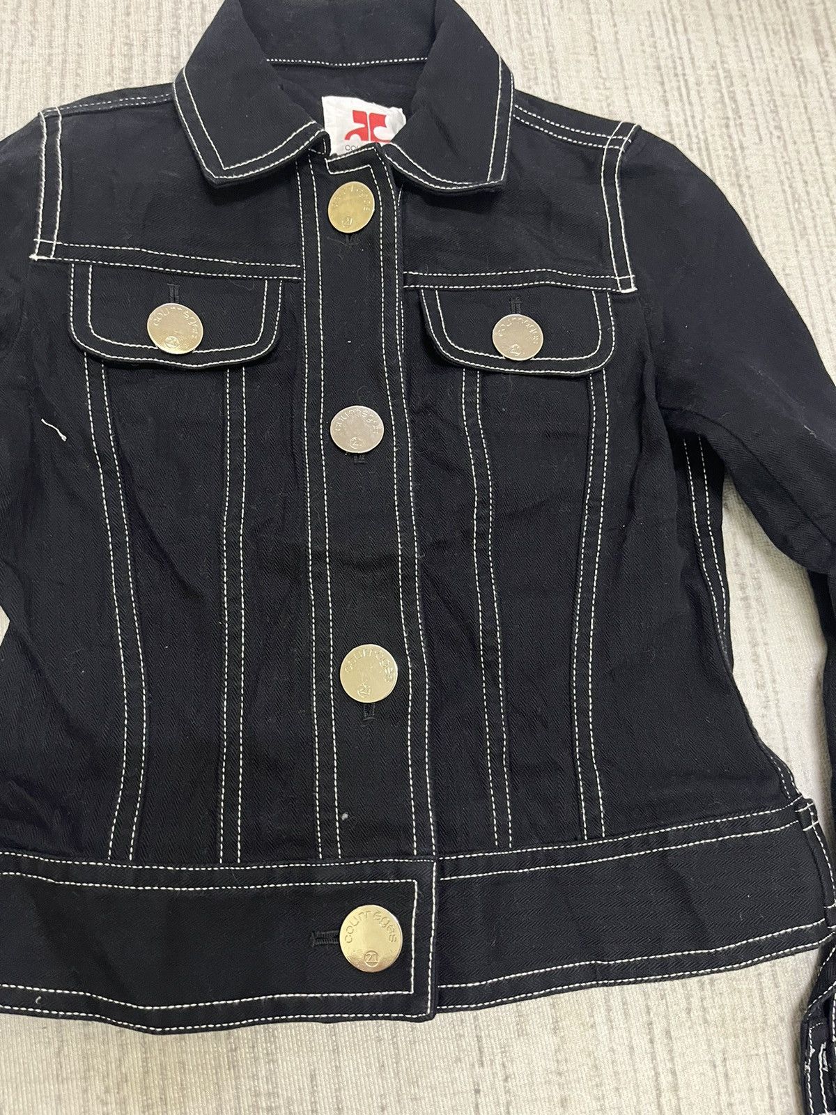 Courreges × Japanese Brand × Vintage Vintage 90s courreges denim jacket Size ONE SIZE - 8 Thumbnail