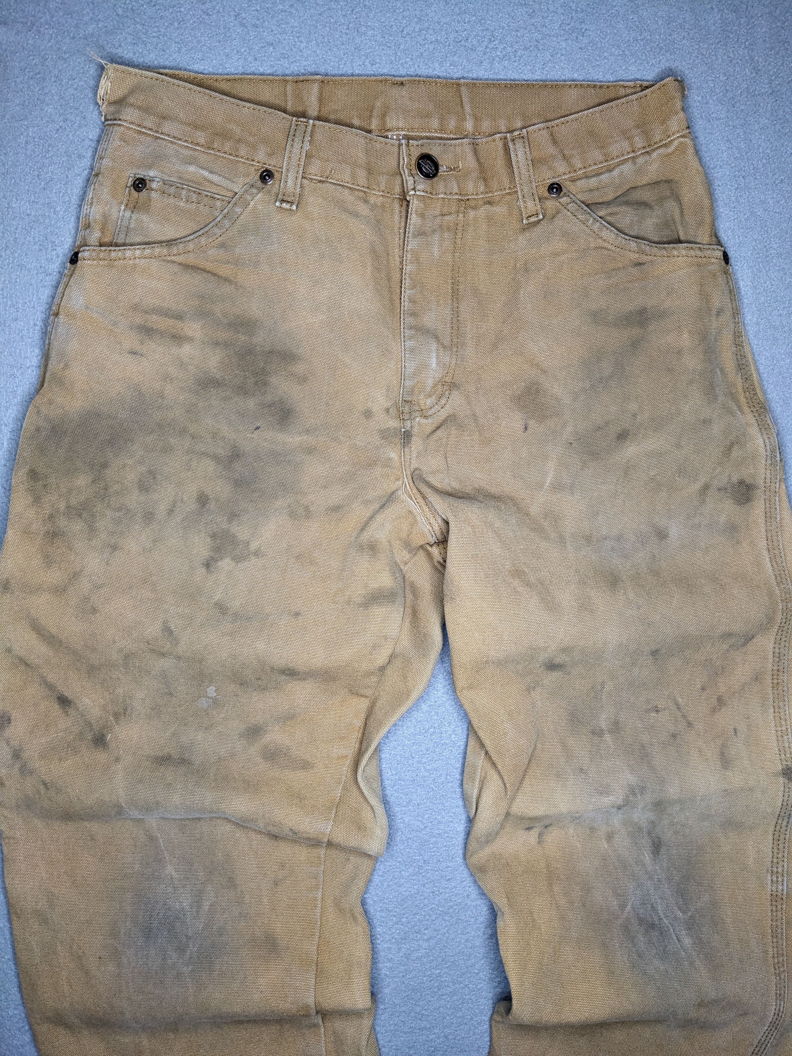 Dickies Dickies Carpenter Pants 30x30 Canvas Beige Distressed Faded Size US 30 / EU 46 - 3 Thumbnail