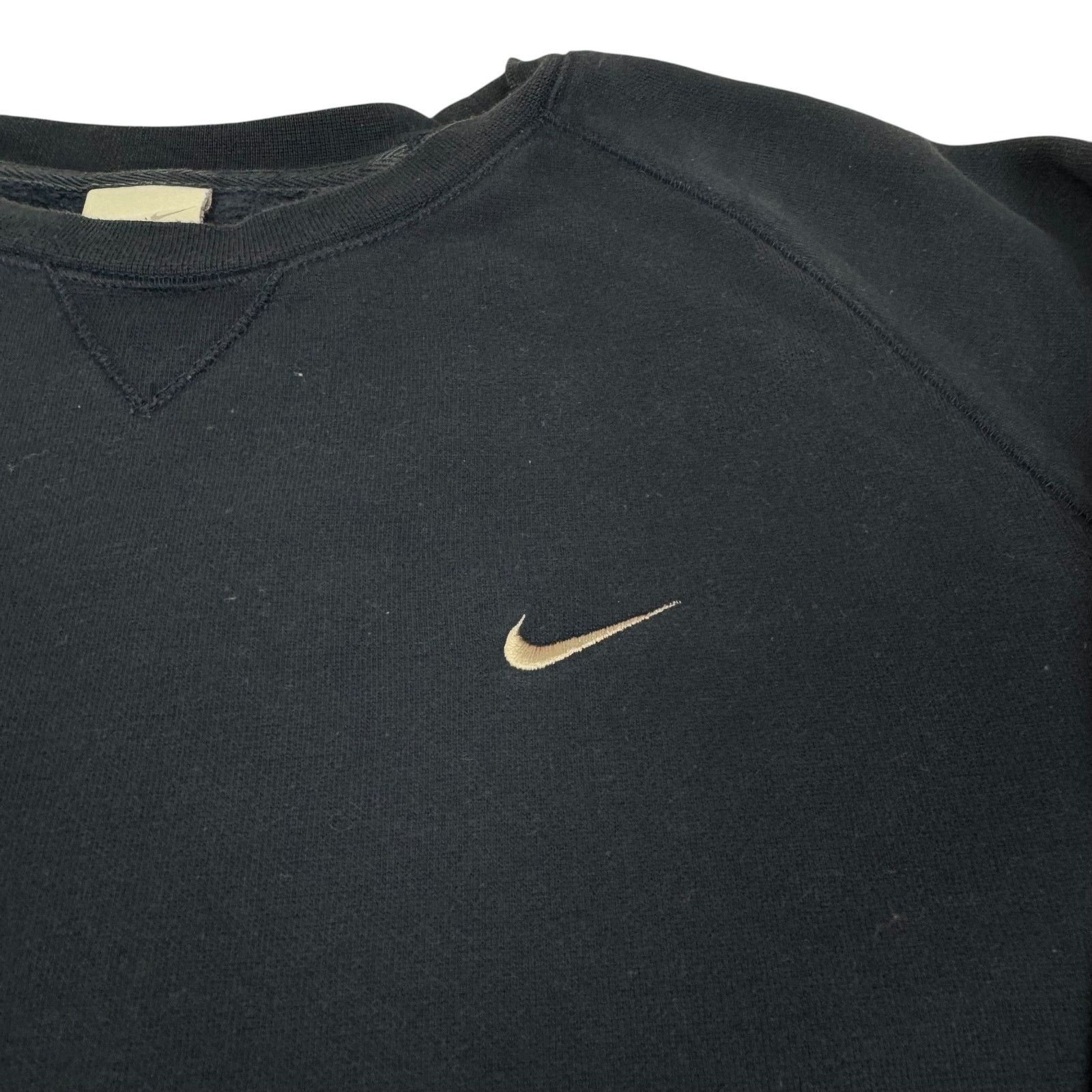 Nike × Vintage Nike Men Navy Swoosh Fleece Crew Neck Pullover Sweatshirt XL Size US XL / EU 56 / 4 - 3 Thumbnail