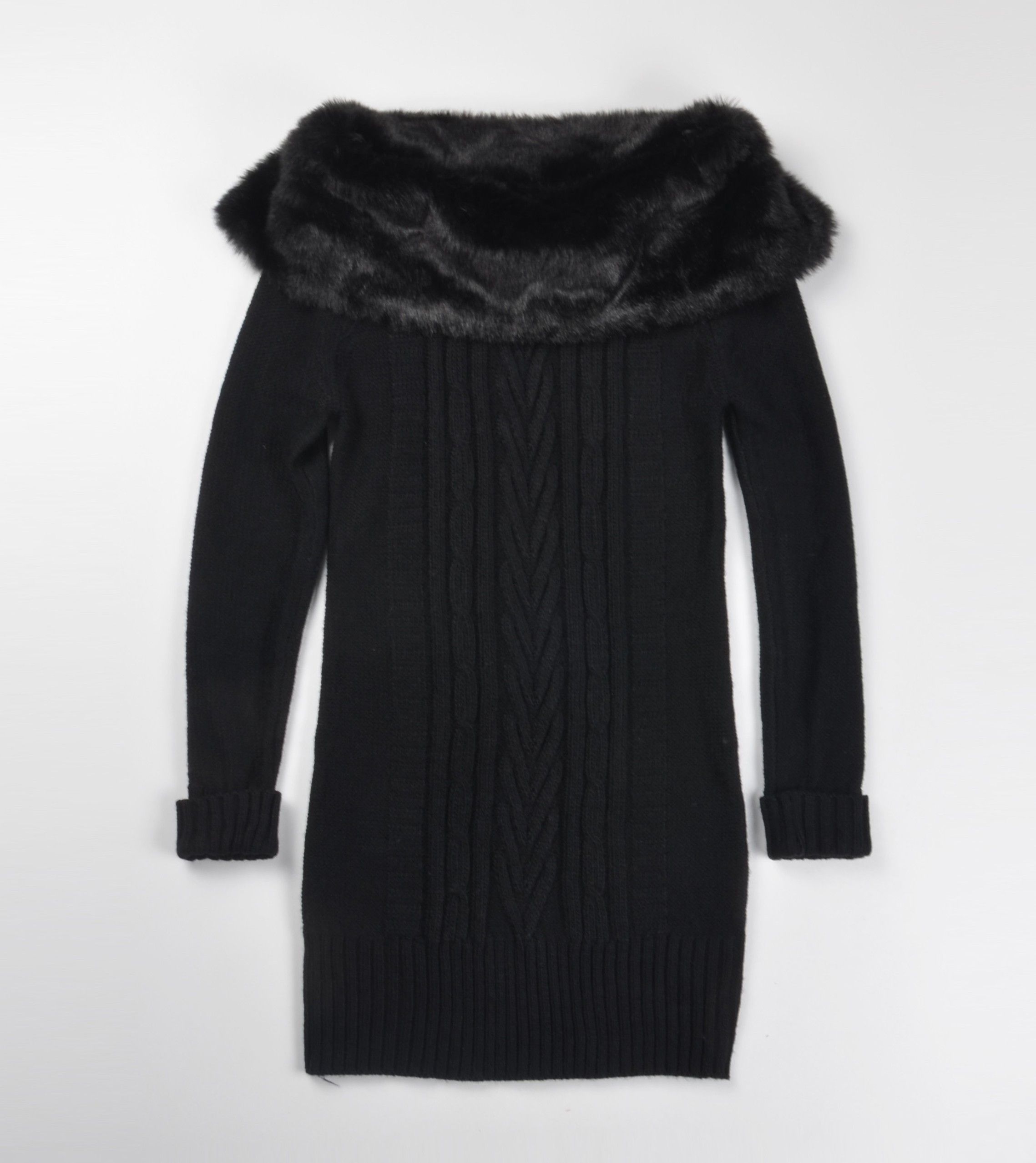 Other Jane Norman Vintage Y2K Off Shoulder Cable Knit Dress Size M / US 6-8 / IT 42-44 - 4 Thumbnail
