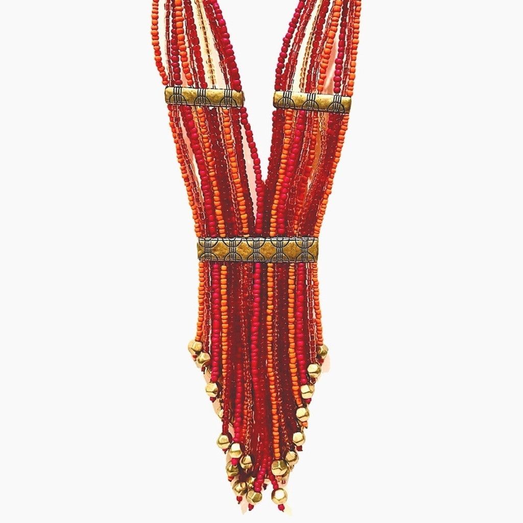 Chicos CHICO’S Pink & Orange Beaded Statement NWT Size ONE SIZE - 8 Thumbnail