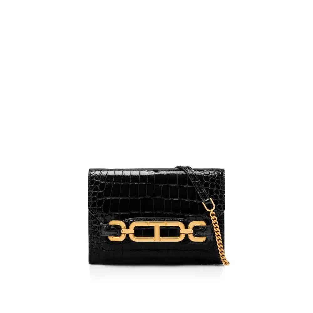 Tom Ford o1loc1c0425 S0457 Size: OS / Croc Embossed Mini Shoulder Bag Size ONE SIZE - 1 Thumbnail