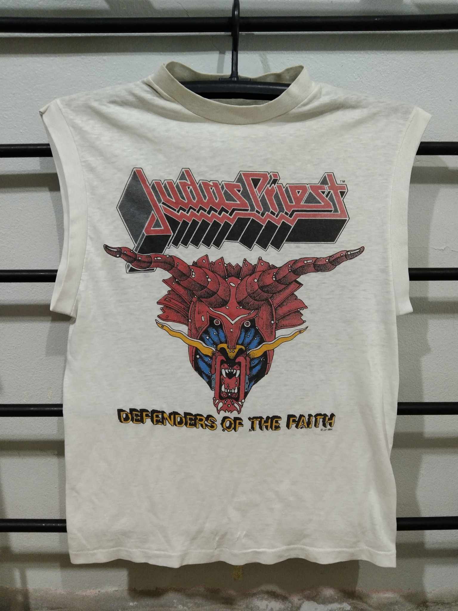 image of Band Tees x Vintage Vtg.judas Priest Tour 1984 in White, Men's (Size Small)