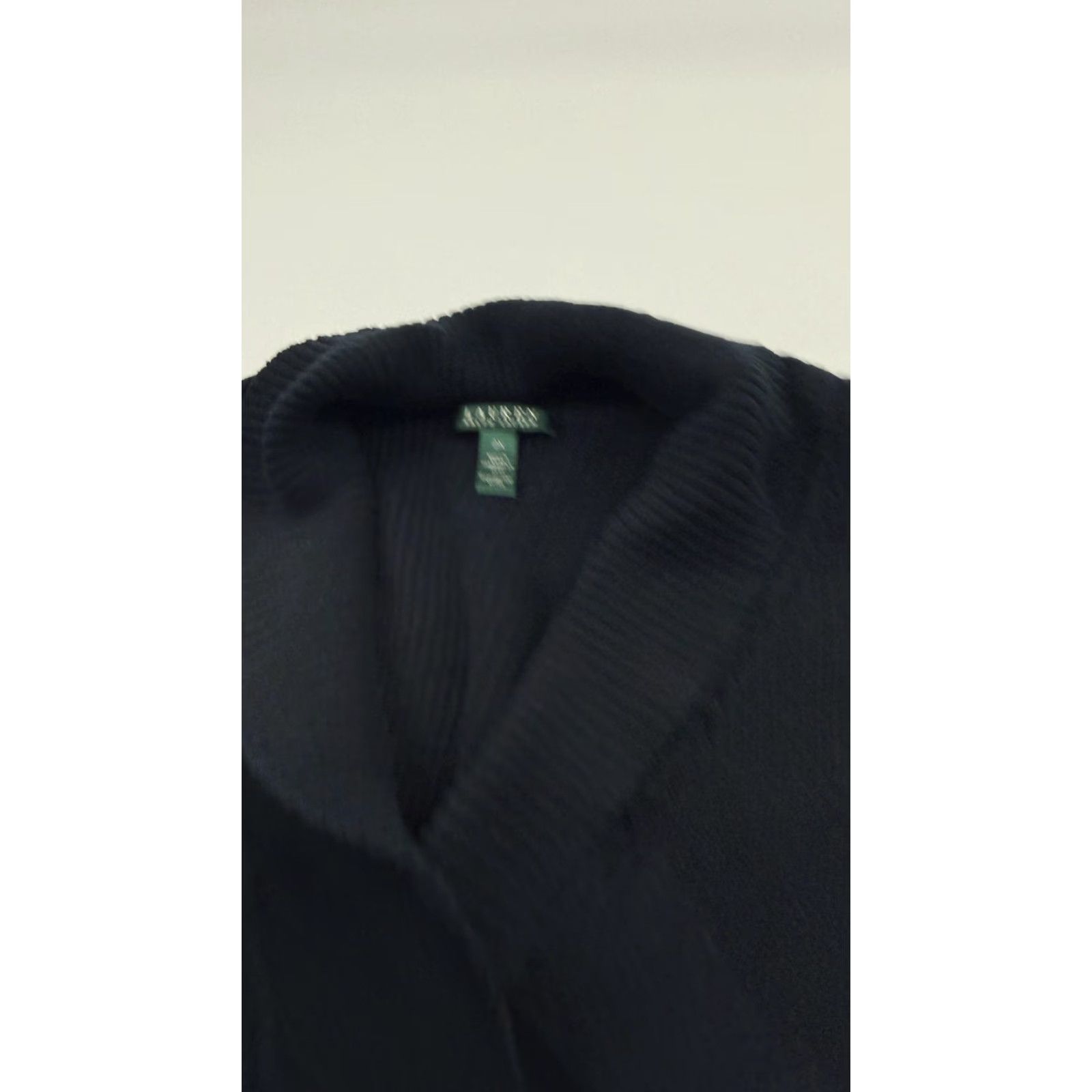 Talbots Ann Taylor Sleeveless Vest Womens Small Black Knit Belted Shawl Collar Sweater Open Front Size S / US 4 / IT 40 - 4 Thumbnail