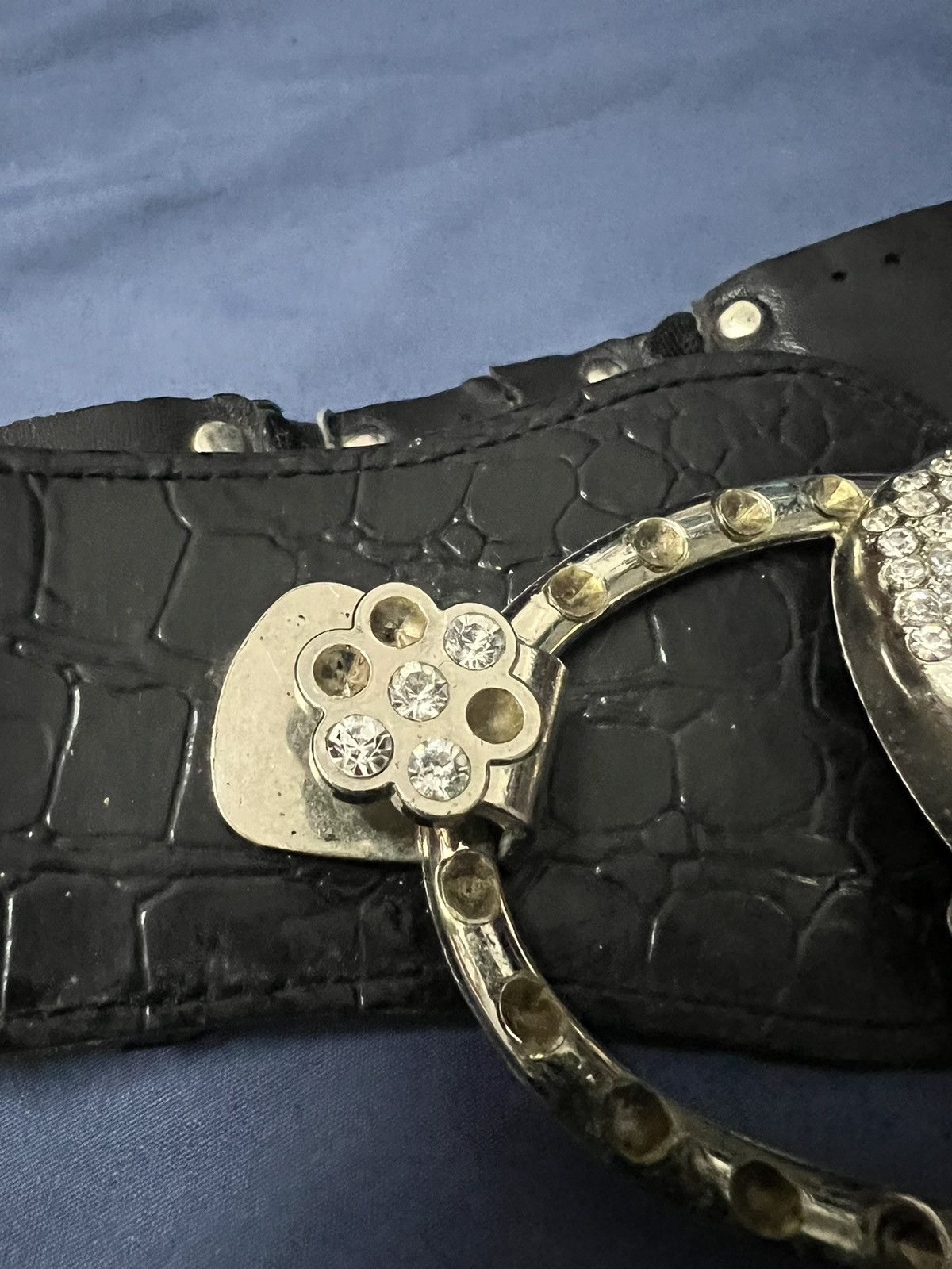 Other Skull bunkle elastic belt rhinestone punk rock Size ONE SIZE - 4 Thumbnail