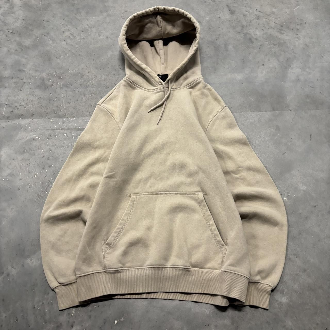 Japanese Brand × Vintage Crazy Vintage Y2K/2000s Cream Blank Streetwear Essential Hoodie! Size US S / EU 44-46 / 1 - 1 Thumbnail