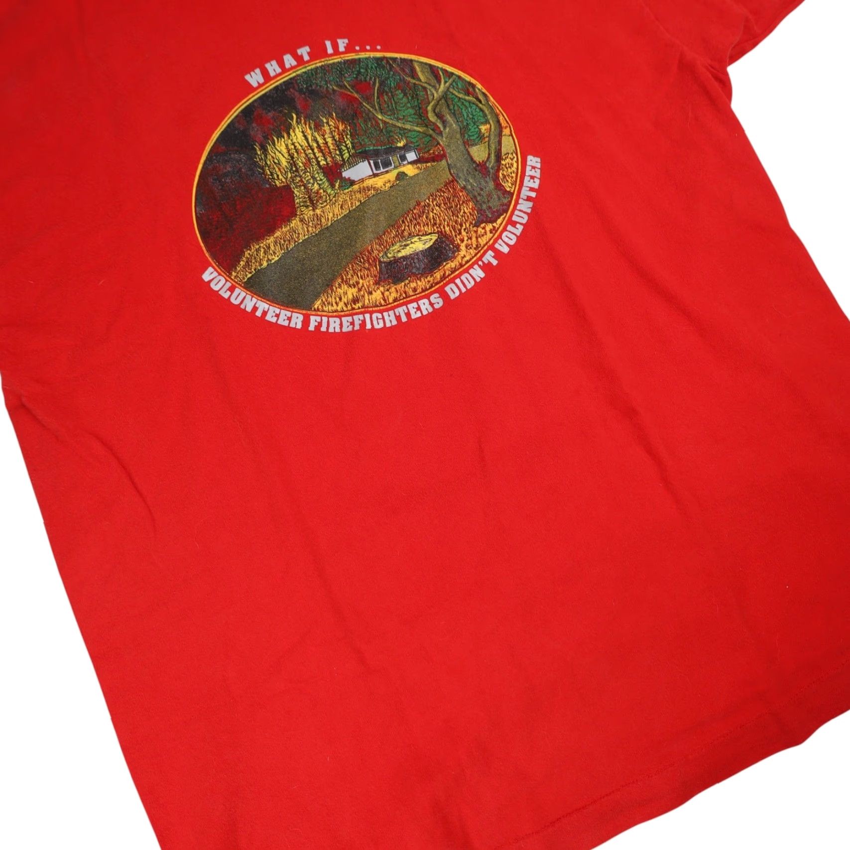 Vintage VINTAGE West Point Fire Department Mens XL Graphic T Shirt Red Size US XL / EU 56 / 4 - 3 Thumbnail