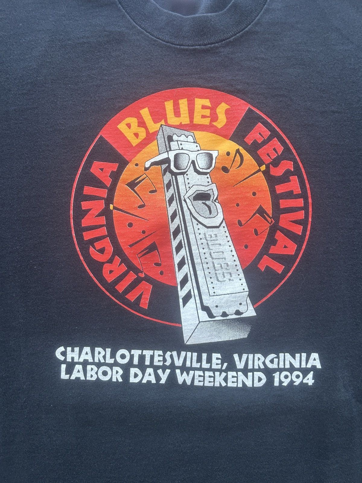 Fruit Of The Loom × Vintage Vintage 90s Virginia Blues Festival Graphic Tee Size US XL / EU 56 / 4 - 3 Thumbnail